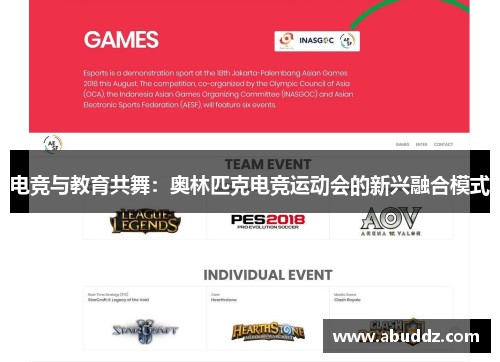 电竞与教育共舞:奥林匹克电竞运动会的新兴融合模式 电竞与教育共舞:奥林匹克电竞运动会的新兴融合模式